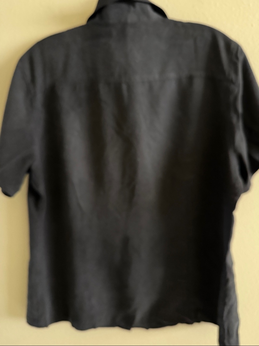 Anna And Frank Black Silk Button-Up Shirt - Picture 7 of 8